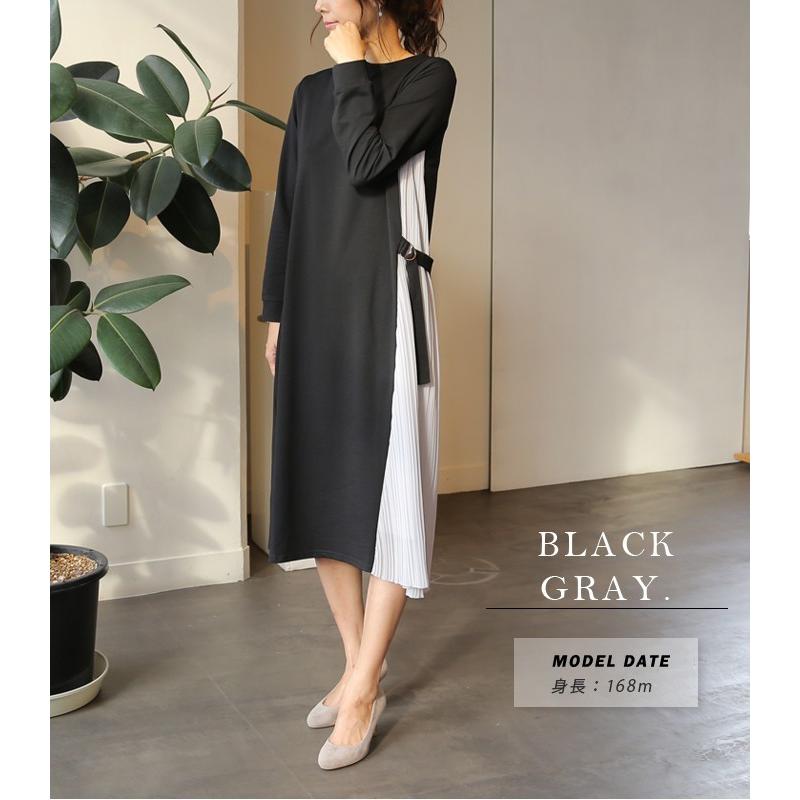 ニットワンピース ワンピース レディース 秋冬 ワンピ プリーツ