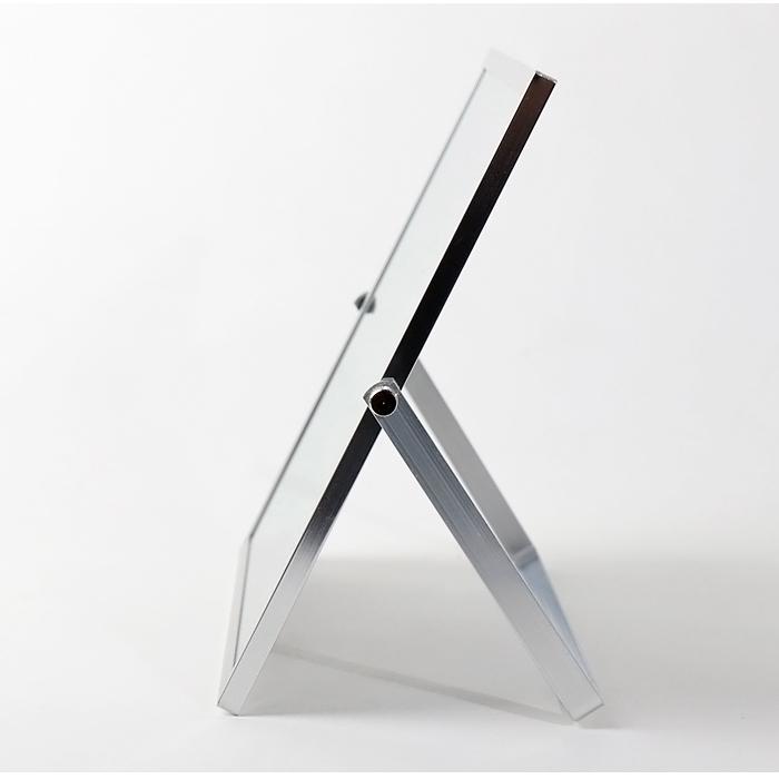 パラデック 日本製 スタンドミラー メイク用 シルバー LLサイズ 鏡