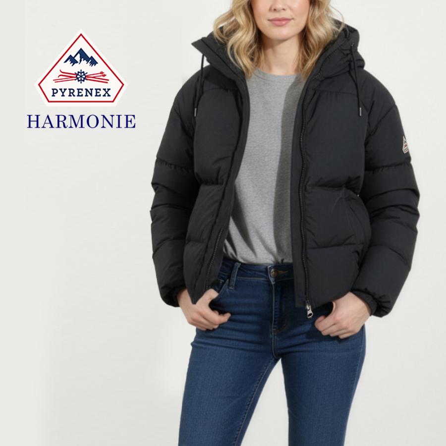 PYRENEX ブラック ダウンジャケット　レディース Pyrenex（ピレネックス） アルモニ HARMONIE ダウンジャケット