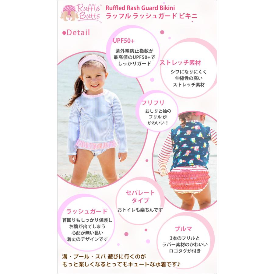 ラッフルバッツ 女の子 長袖 水着 キッズ ベビー Ruffle Butts ラルフ ラッシュガード ビキニ Upf50 かわいい フリフリ Ruffle 04 Lansh ランシュ 通販 Yahoo ショッピング