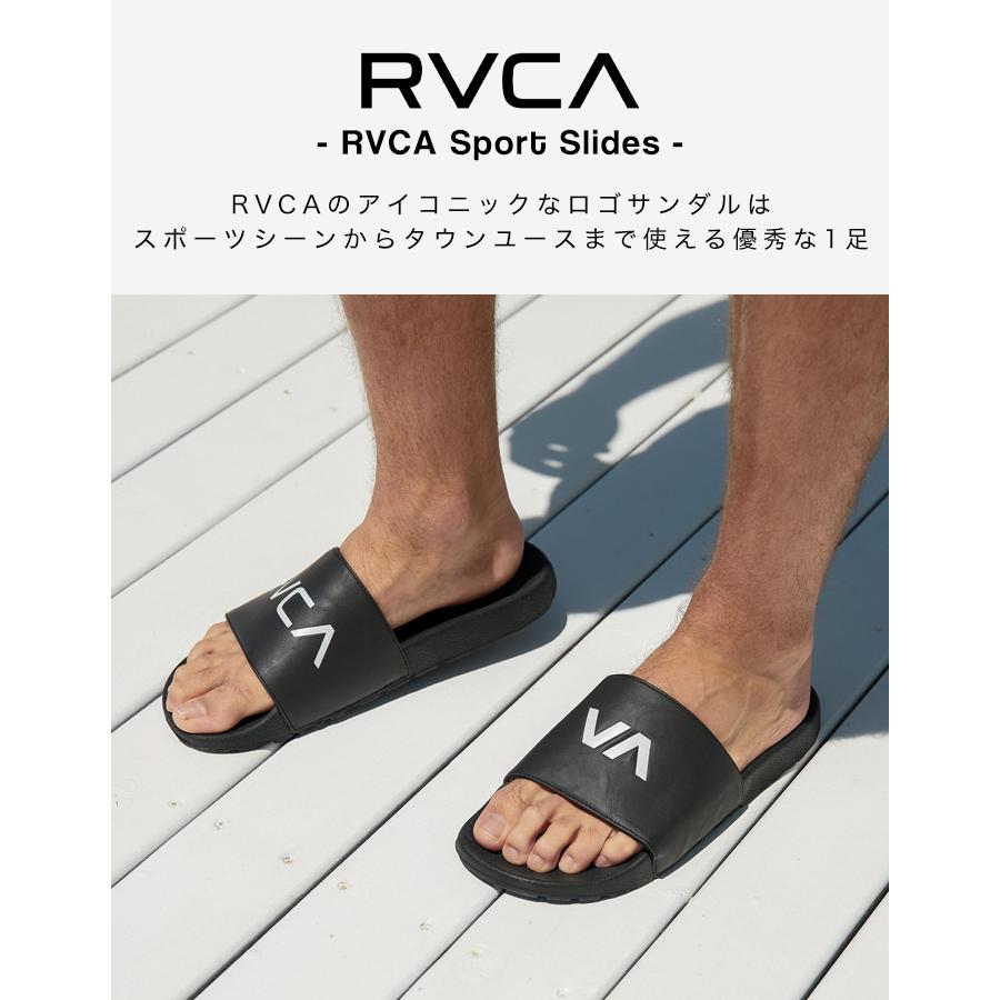 [RVCA] ルーカ新作 ロゴ入りサンダル RVCA ルーカ サンダル メンズ スリッパ 黒 ブラック ロゴ