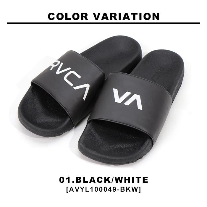RVCA（ルーカ） サンダル メンズ スリッパ 黒 ブラック ロゴ