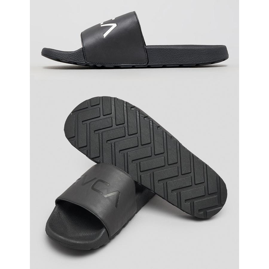 RVCA ルーカ サンダル メンズ スリッパ 黒 ブラック ロゴ カジュアル