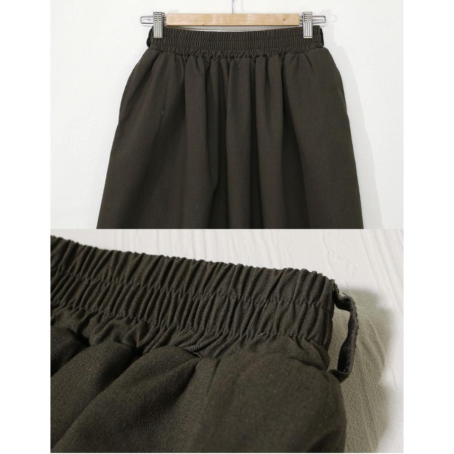 マキシスカート 大きいサイズ リネン スカート ロング 綿 麻