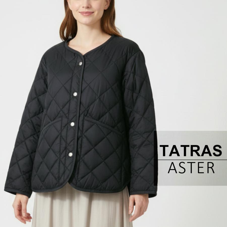 タトラス レディース ダウンジャケット TATRAS アスター ASTER ショート 女性用 アウター シンプル 襟なし リラックス 防寒 TATRAS（タトラス） レディース ダウンジャケット ASTER アスター
