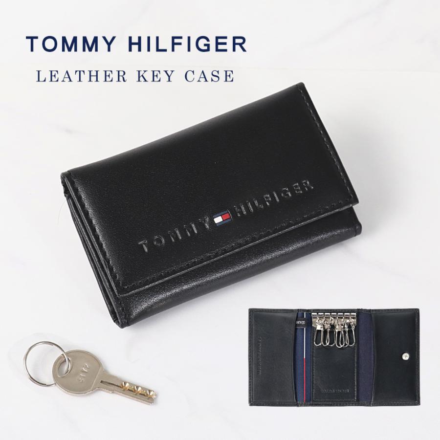 トミーヒルフィガー キーケース 6連 ウェルズ キーリング ブラック 黒色 箱付 TOMMY HILFIGER（トミー・ヒルフィガー） キーケース 6連キーリング