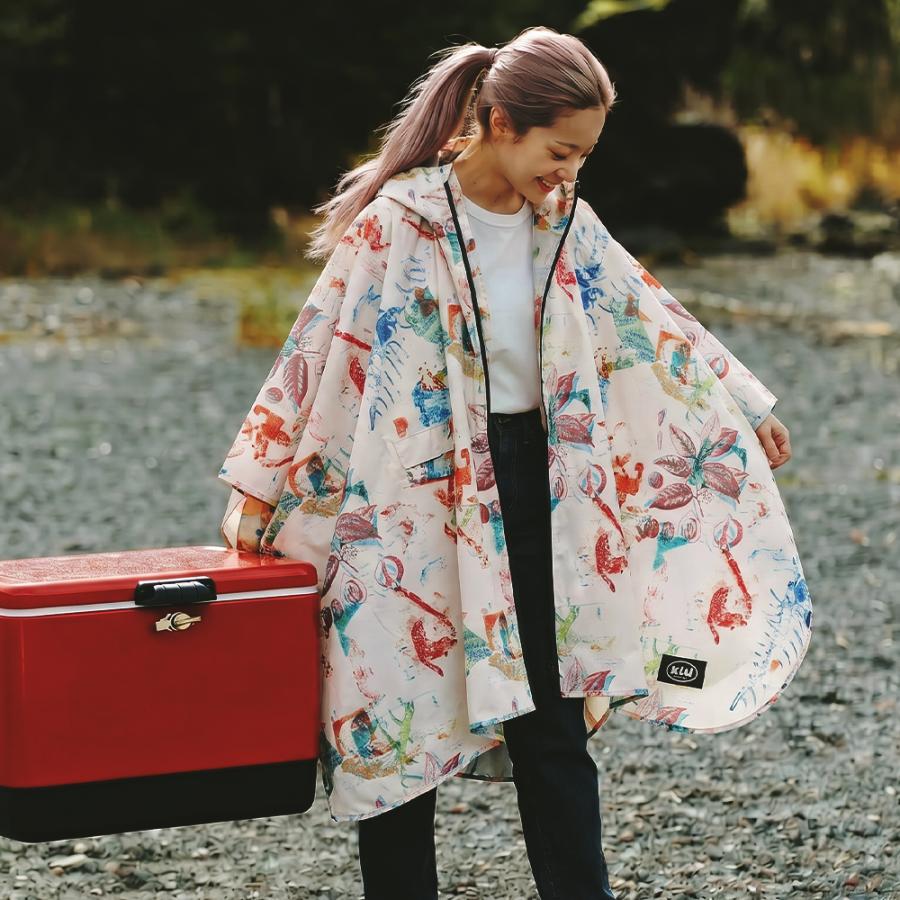 KiU（キウ） w.p.c レインポンチョ おしゃれ 野外フェス アウトドア