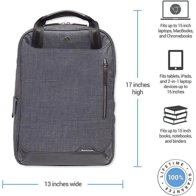 Brenthaven Collins バックパック 15インチノートパソコン用 学校やオフィス用 丈夫 衝撃や圧縮から保護 (コンバーチブル Brenthaven Collins バックパック 15インチノートパソコン用 学校やオフィス用 丈夫 衝撃や圧縮から保護 コンバーチブル