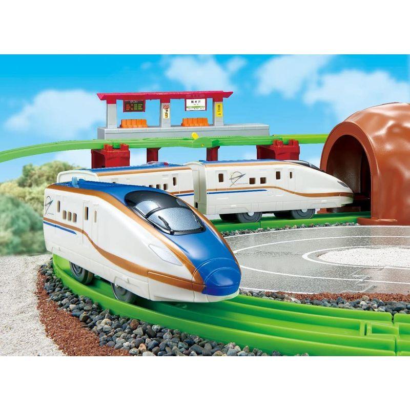 25【新品未使用】 プラレール にぎやかアナウンス サウンドE7系新幹線かがやきレールセット (初回版) 【1620451397】(9210円)