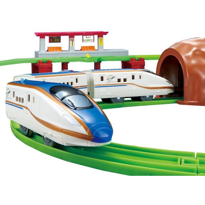 25【新品未使用】 プラレール にぎやかアナウンス サウンドE7系新幹線かがやきレールセット (初回版) 【1620451397】(9210円)