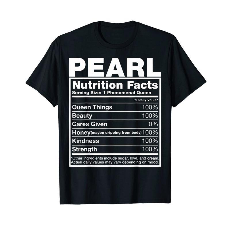Pearl Nutrition Facts Tシャツ パール 名前 バースデーシャツ Tシャツ 2023071116113705157
