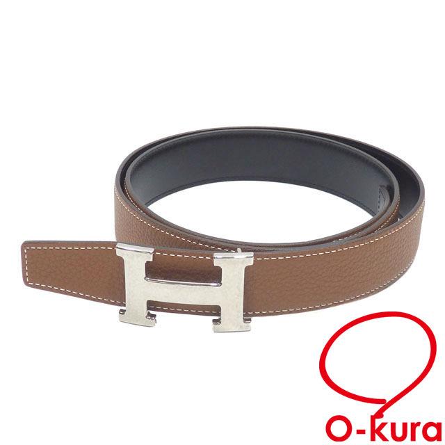 正規販売店 Hermes 中古品 Sランク 送料無料 エルメス Hベルト メンズ トゴ ボックスカーフ 中古 財布 帽子 ファッション小物 Smssvg Org