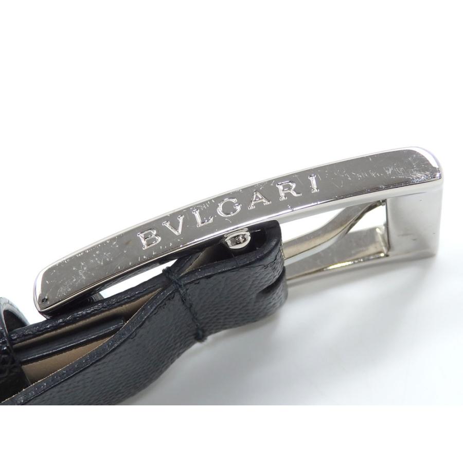 BVLGARI ブルガリ ベルト メンズ レザー ブラック 黒 サイズ100cm 44 