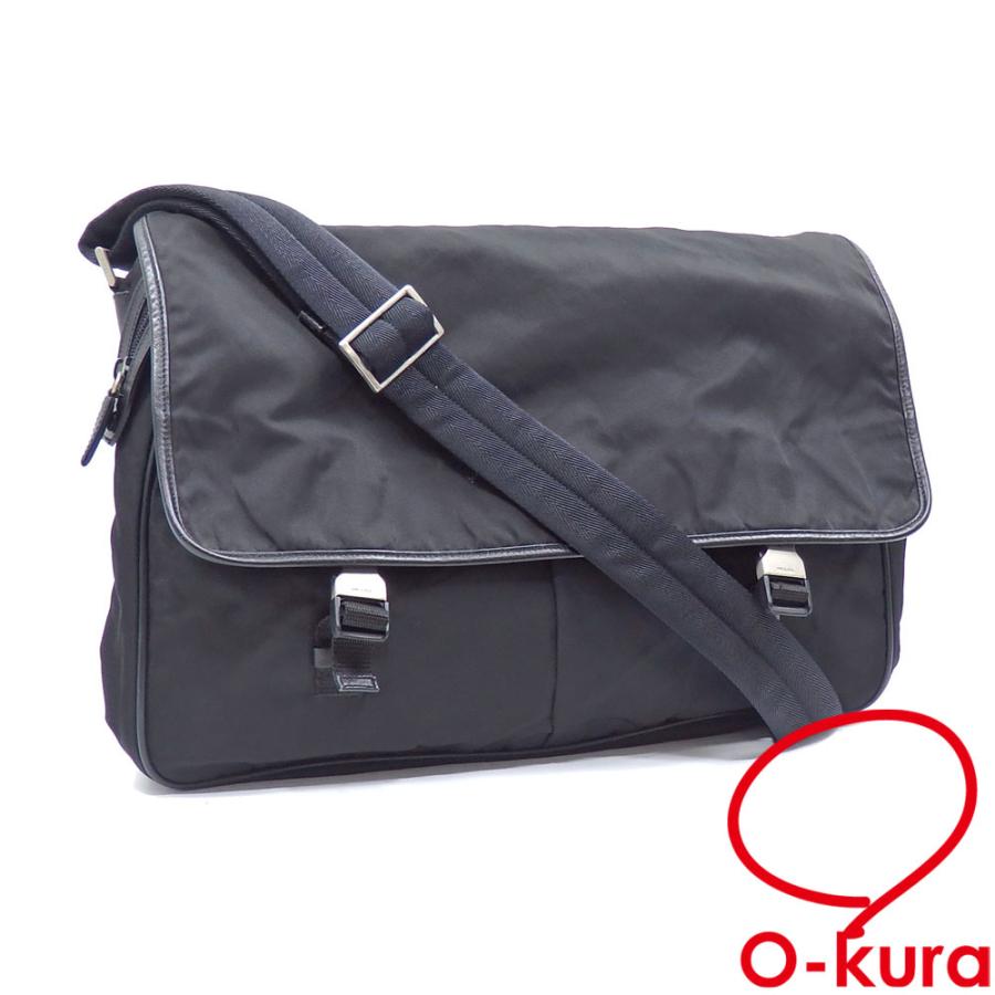 PRADA プラダ サフィアーノメッセンジャーバッグ V165 ナイロンレザー