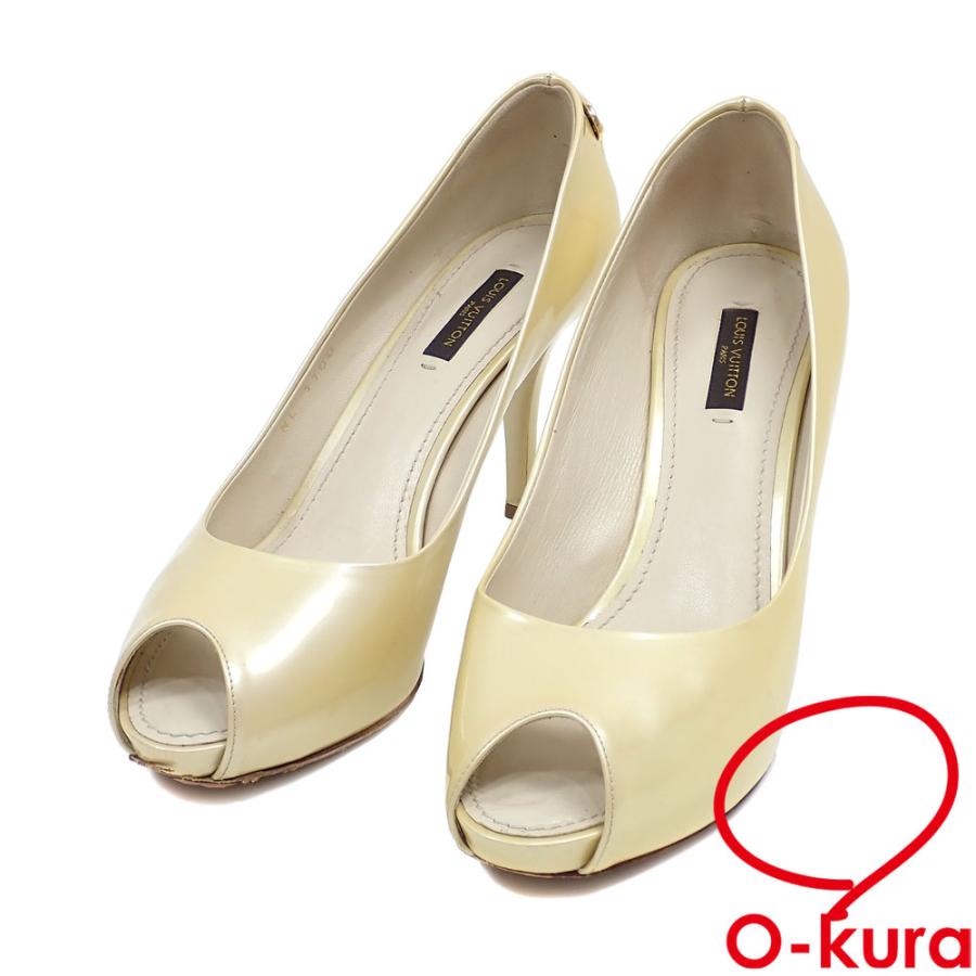 LOUIS VUITTON オープントゥーパンプス 24,5cm