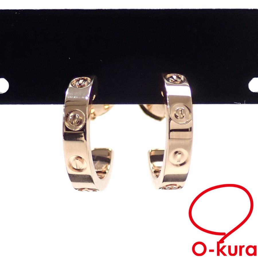 LOVE（Cartier） カルティエ ピアス LOVE イヤリング レディース K18PG 