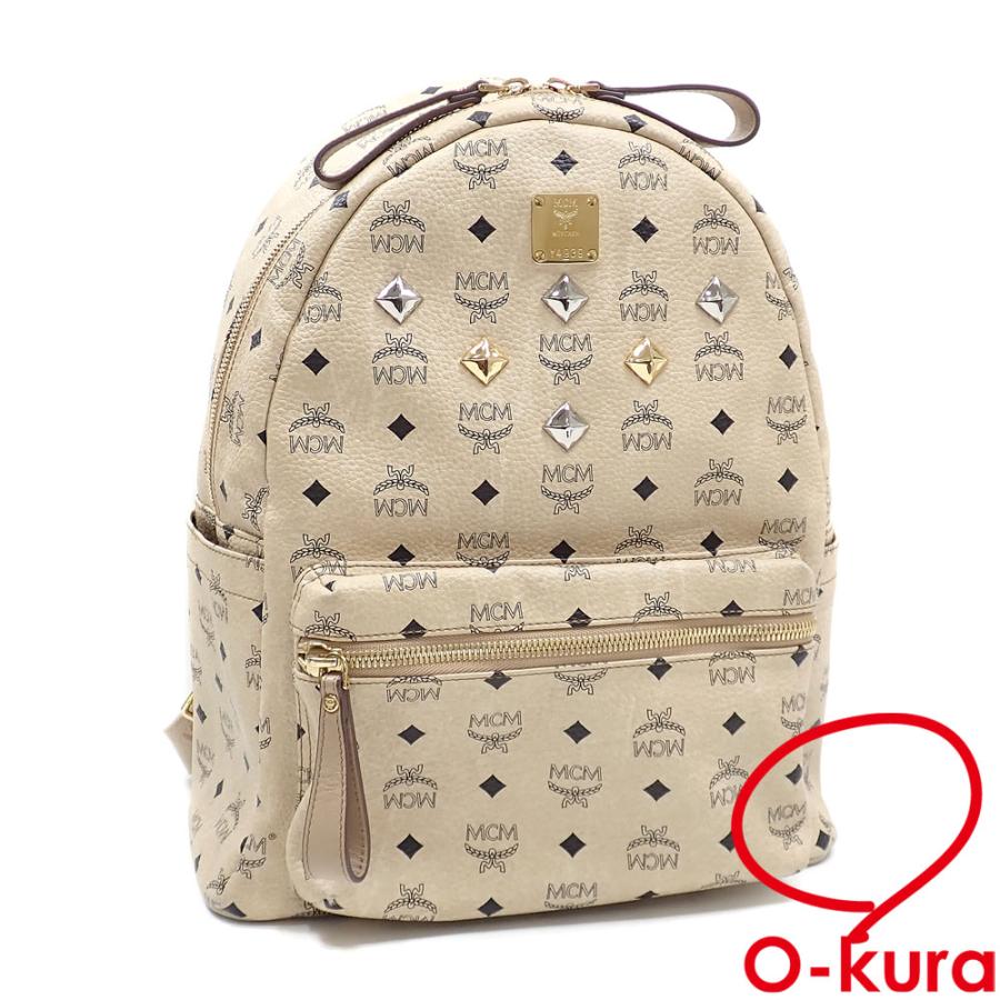 MCM リュックサック ヴィセトス ベージュ PVC レザー MMK2AVE01IG001 