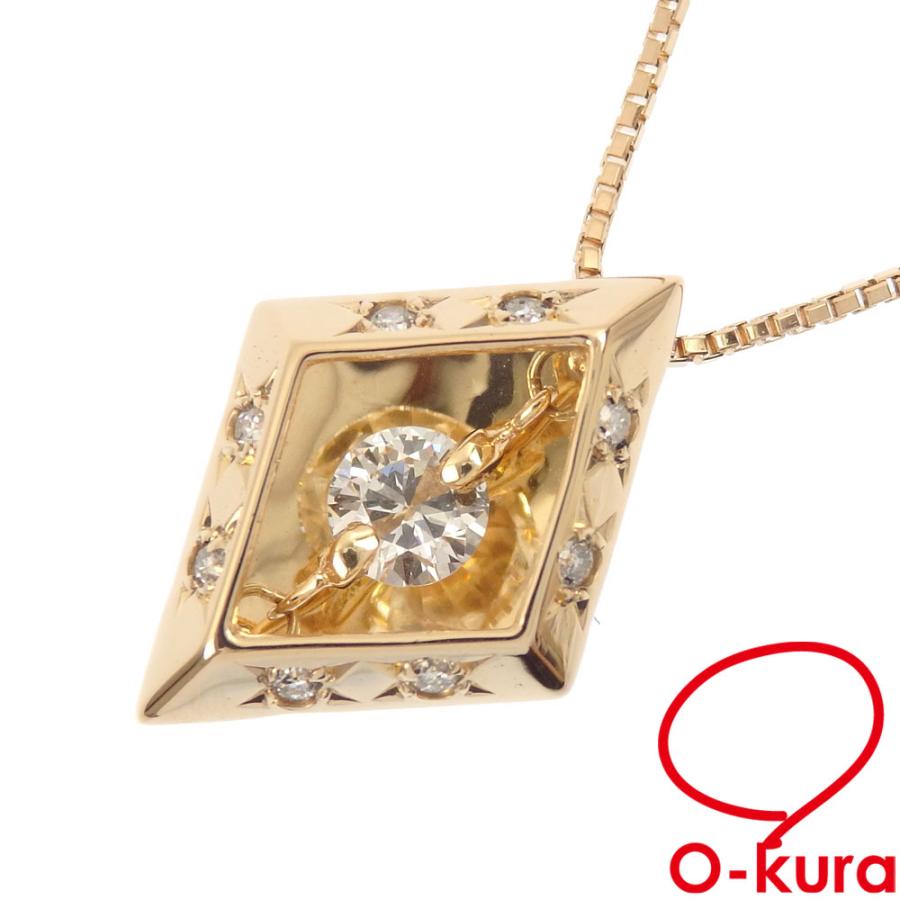 値下げしました ダイヤモンド ネックレス レディース K18PG 0.25ct 3.4 