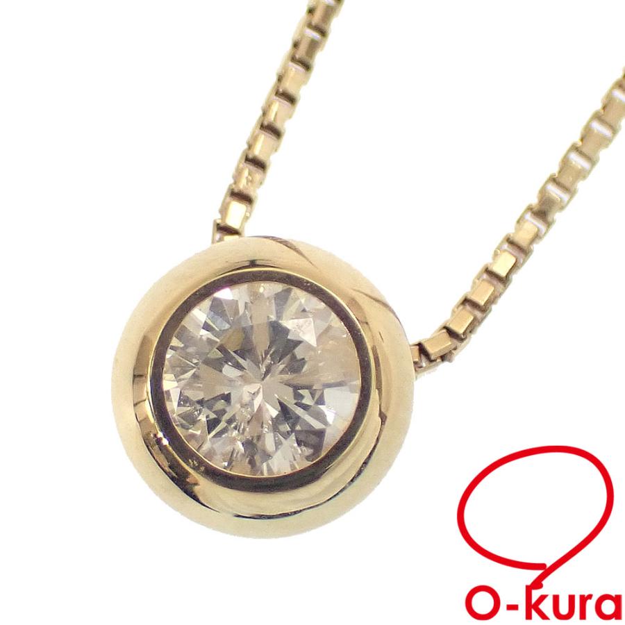 値下げしました ダイヤモンド ネックレス レディース K18YG 0.207ct 