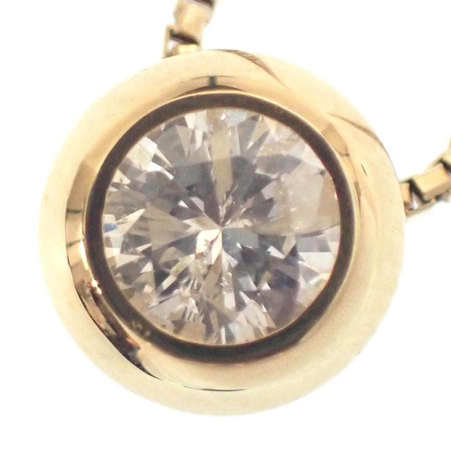 値下げしました ダイヤモンド ネックレス レディース K18YG 0.207ct 