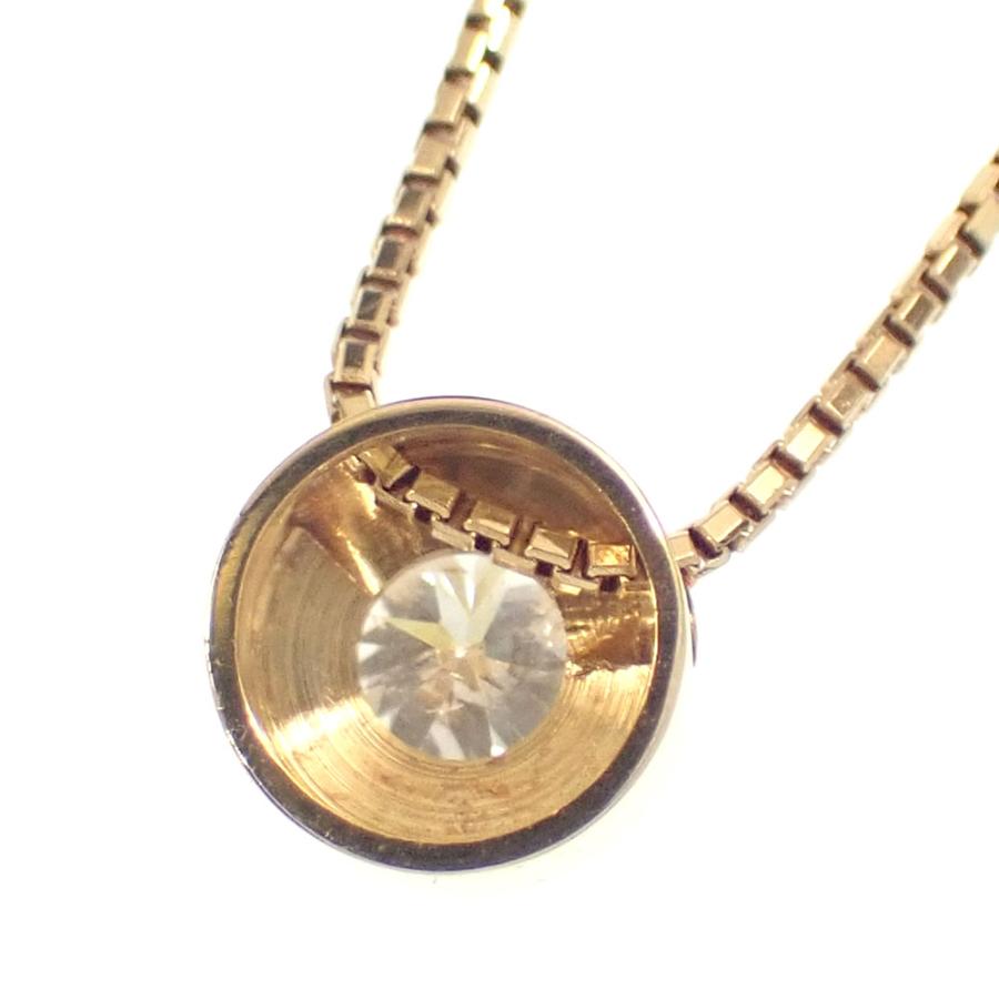 値下げしました ダイヤモンド ネックレス レディース K18YG 0.207ct 