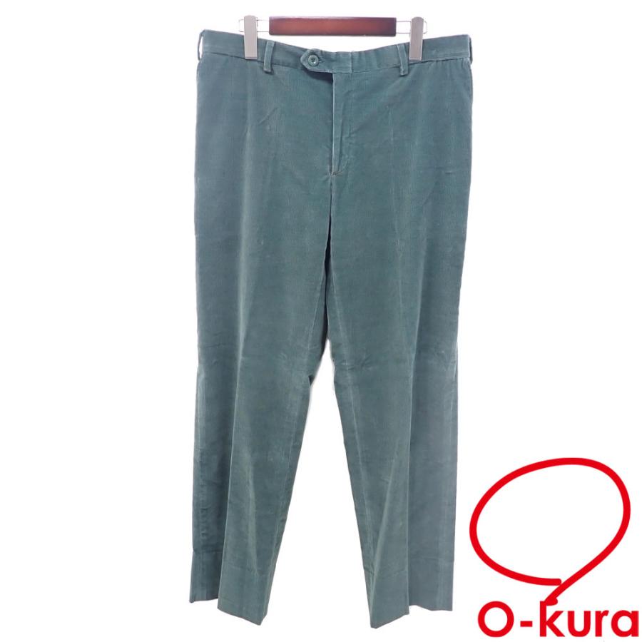 ブリオーニ パンツ メンズ コットン リネン グリーン系 緑 サイズ54R 