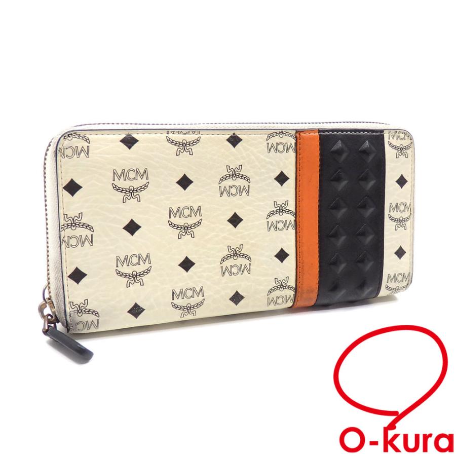 MCM 値下げしました エムシーエム ラウンドファスナー 長財布 メンズ 