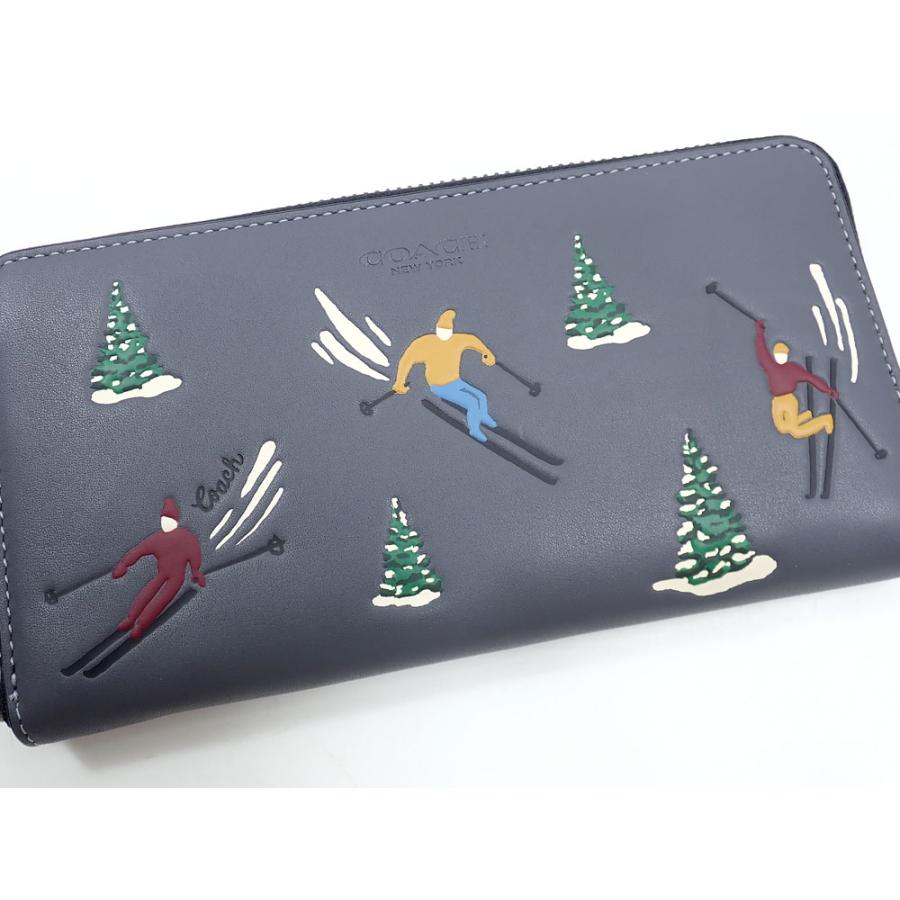 COACH コーチ ラウンドファスナー 長財布 アコーディオン ウォレット 