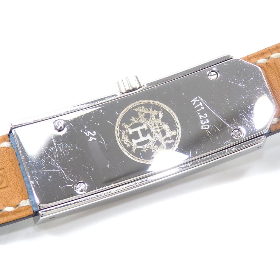 エルメス 腕時計 ケリー2 レディース クォーツ SS ダイヤモンド レザー KT1.230 電池式 革ベルト □Q刻印 中古｜o-kura｜04