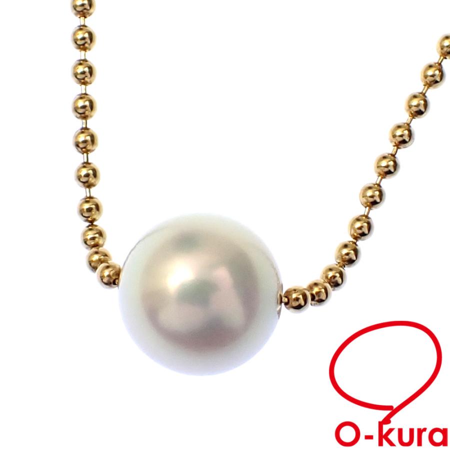 タサキ パール ネックレス レディース K18YG 8.5mm 4.6g 750 18金  