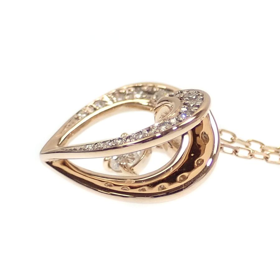 ダイヤモンド ネックレス レディース K18PG 0.15ct 4.0g 18金 ダイヤモンド ネックレス レディース K18PG 0.15ct 4.0g 18金