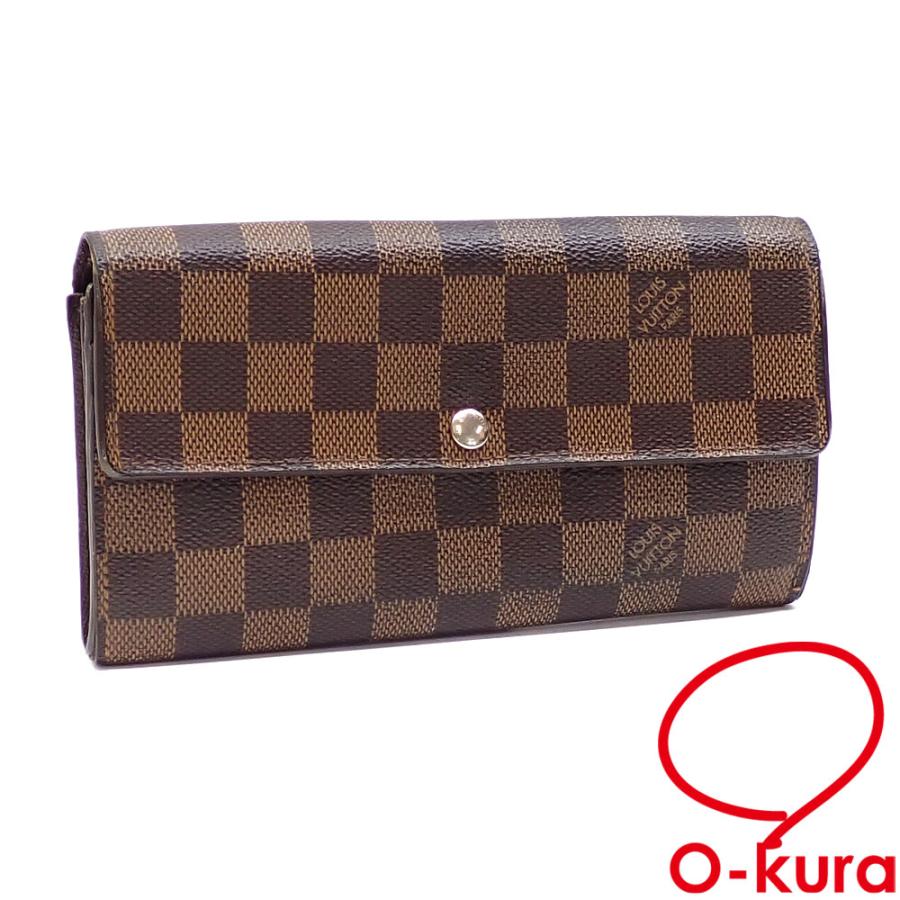 ポルトフォイユ・サラ ルイ・ヴィトン 二つ折り 長財布 ダミエエベヌ  