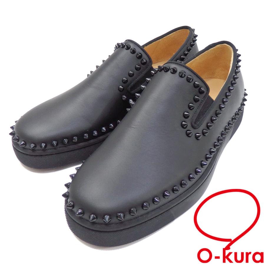 ◇在庫限り◇ 大蔵質店クリスチャンルブタン ピックボート スリッポン