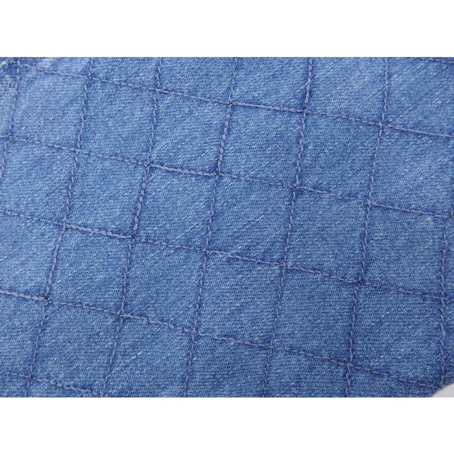 CHANEL シャネルデニムスカート 38 膝下七分丈ネイビー