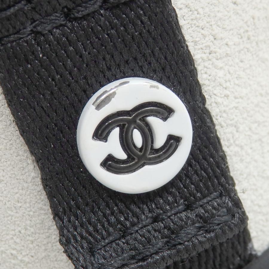 CHANEL シャネル スニーカー メンズ ローカット スエード グレー 