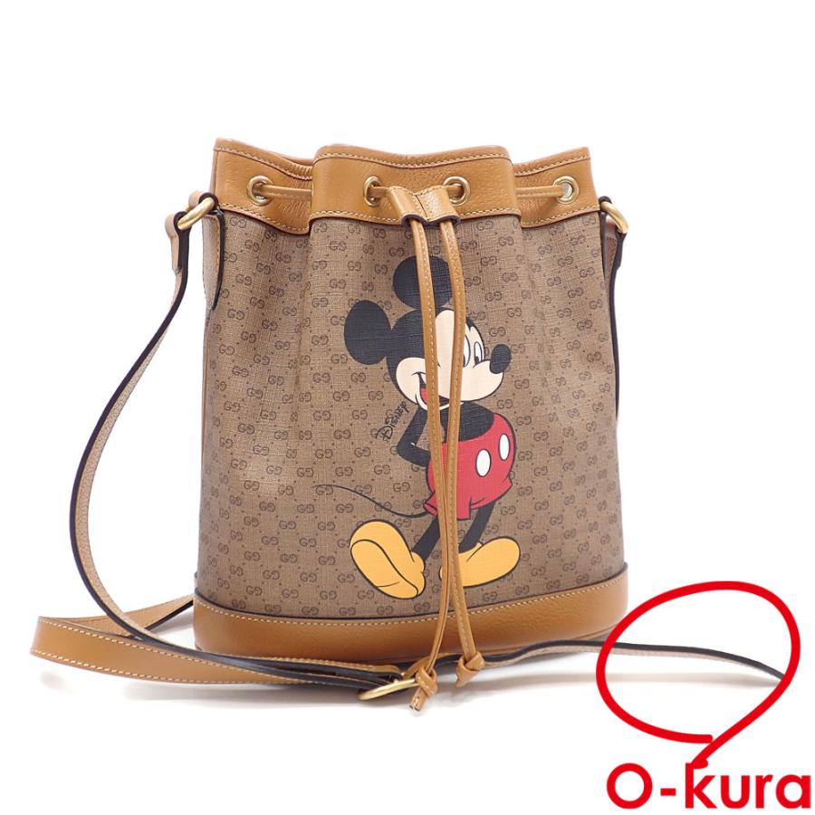 グッチ ディズニー ショルダーバッグ ミニggスプリーム ミッキー ショルダーバッグ スモール ディズニーのミッキー バケットバッグ ベージュ系 レザー 中古 Pvc A レディース 未使用品 ベージュ系 大蔵質店 33 Off