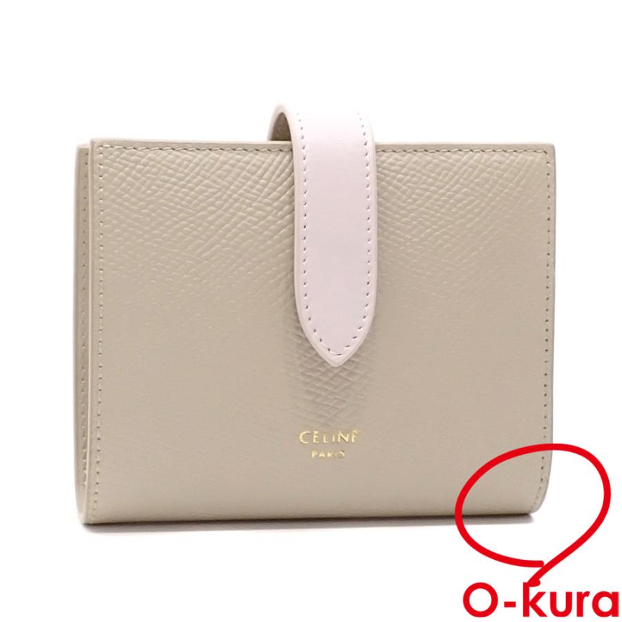 セリーヌ 二つ折り 財布 スモール ストラップウォレット  