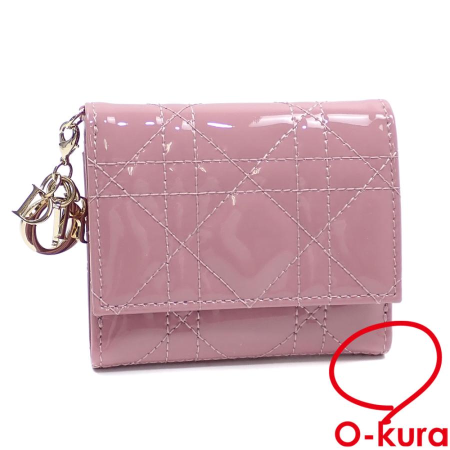 値下げしました クリスチャンディオール 三つ折り財布 Lady Dior 