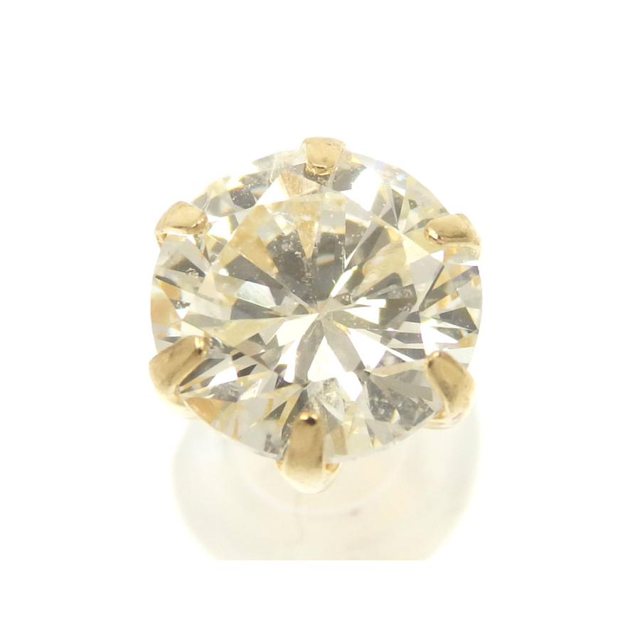 ダイヤモンド ピアス レディース K18YG 0.492ct/0.443ct 0.4g 18金 イエローゴールド 750 スタッド 中古｜o-kura｜02