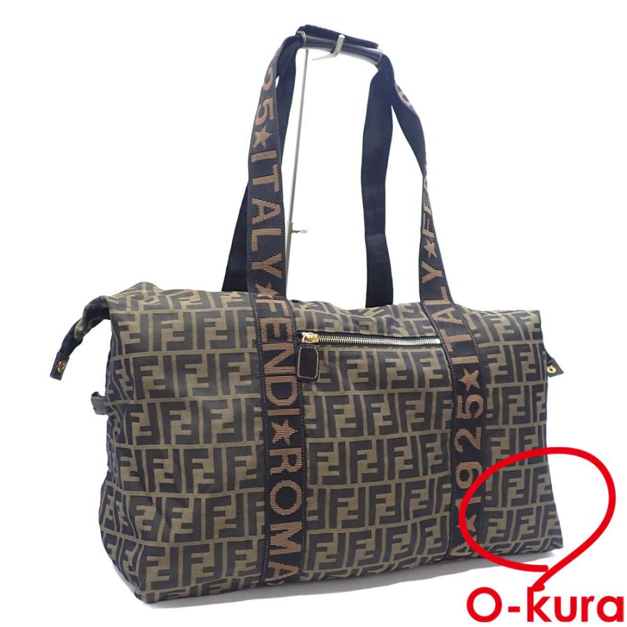 Fendi ボストンバッグ ブラウン キャンバス/レザー