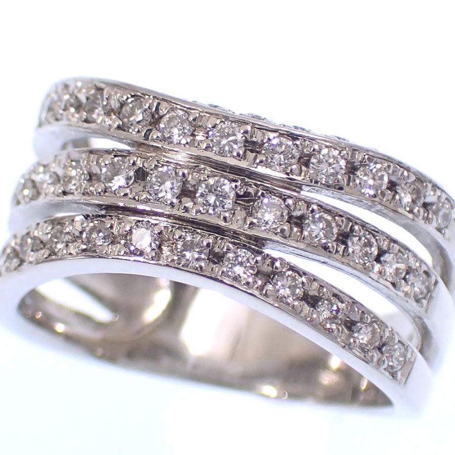 値下げしました ダイヤモンド リング レディース Pt900 14号 0.72ct