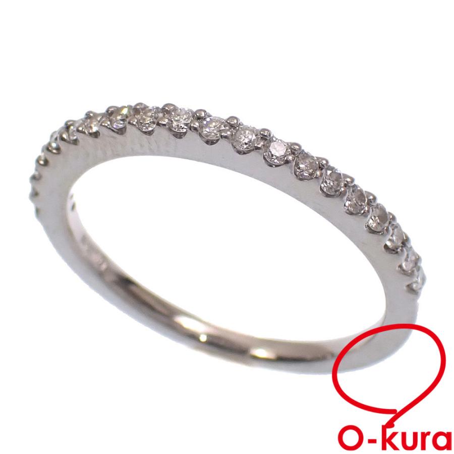 値下げしました ダイヤモンド リング レディース K18WG 12号 0.20ct 