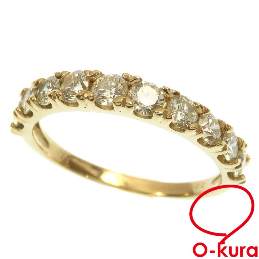 値下げしました ダイヤモンド リング レディース K18YG 13号 1.00ct 