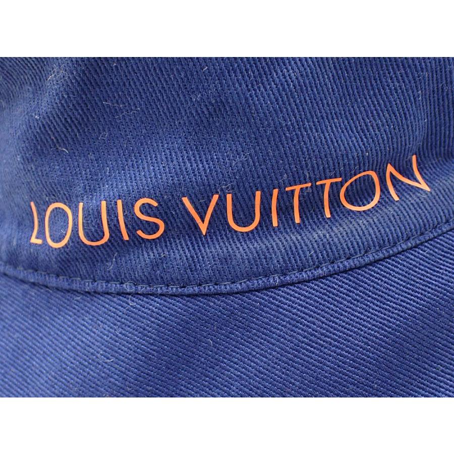 LOUIS VUITTON バケットハット ネイビー オレンジ LOUIS VUITTON バケットハット ネイビー オレンジ