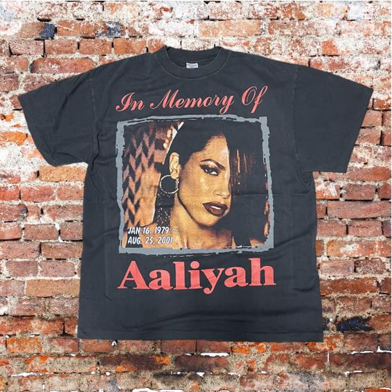 Aaliyah / アリーヤ Tシャツ TRY AGAIN MEMORIAL 追悼モデル バンドT