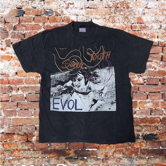 sonic youth / ソニックユース Tシャツ Evol ツアー T XL 黒 両面