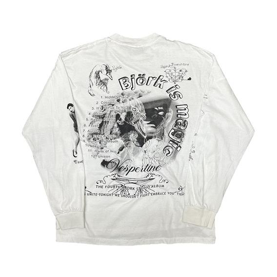 Bjork ビョーク 長袖 Tシャツ Vespertine ヴェスパタイン ロンT 白 XL