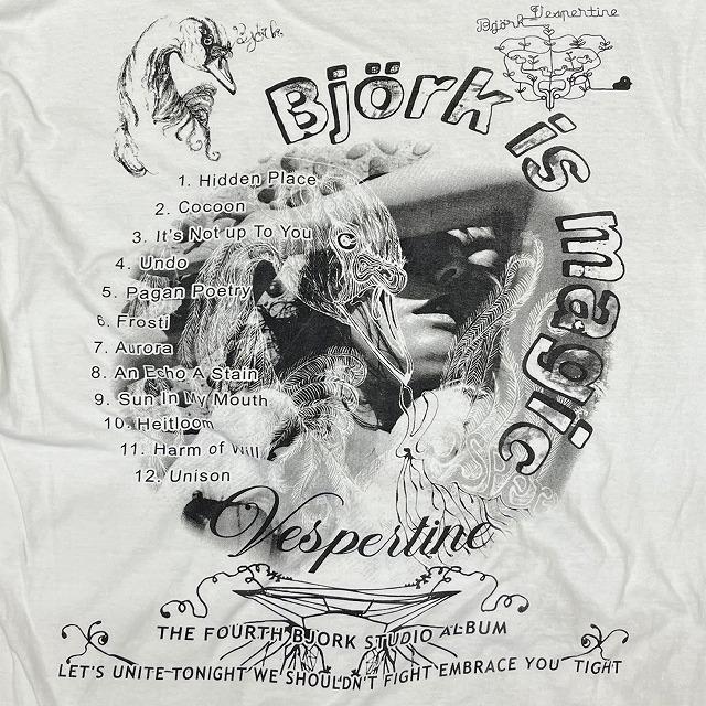 Bjork ビョーク 長袖 Tシャツ Vespertine ヴェスパタイン ロンT 白 XL