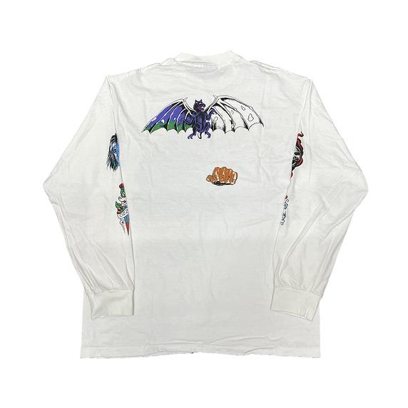 Ozzy Osbourne オジーオズボーン 長袖 Tシャツ 般若 デビル ロンT 白