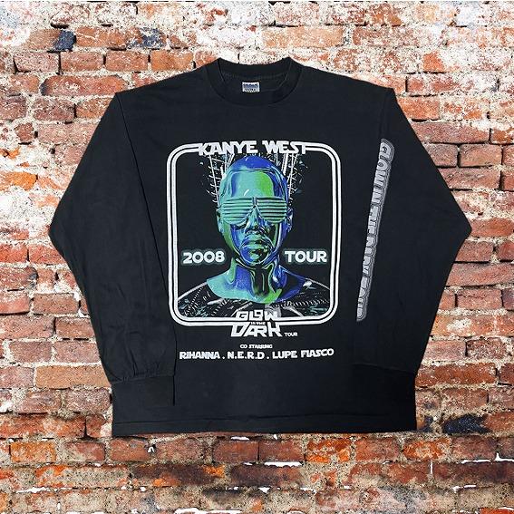 Kanye West カニエウェスト 長袖 Tシャツ Glow in the Dark Tour ロンT